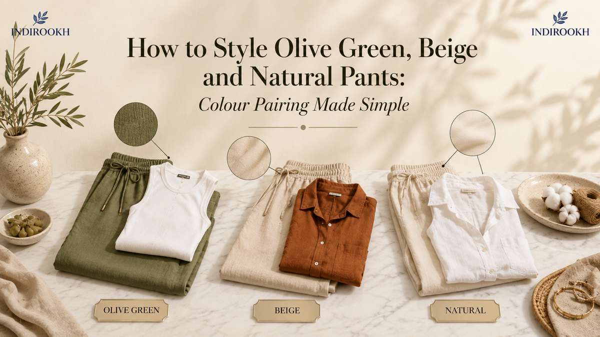 How to Style Olive Green, Beige and Natural Pants: Colour Pairing Made Simple