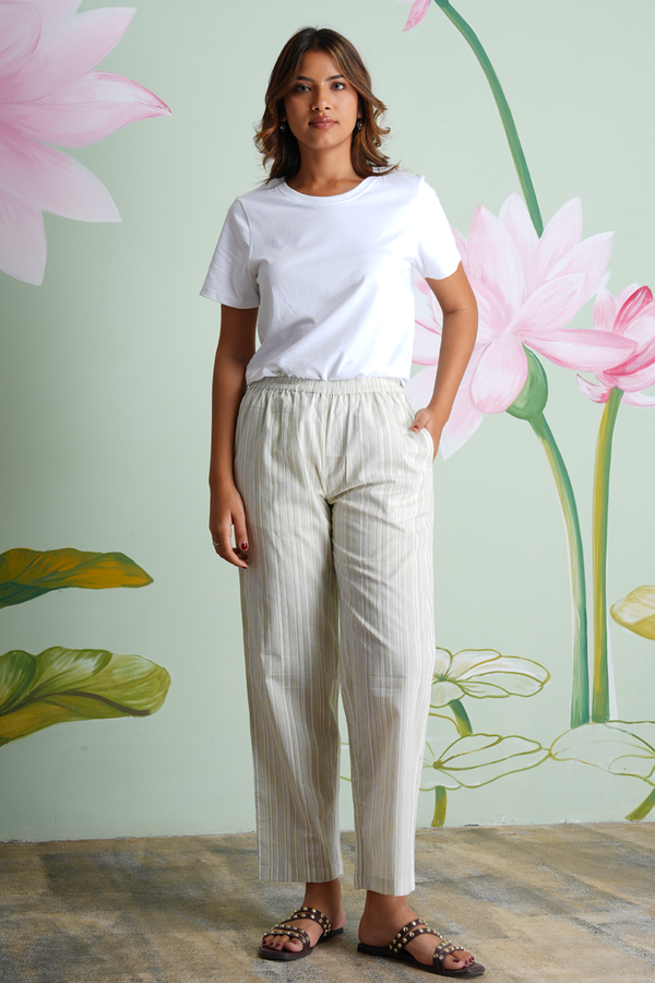 Printed Cotton Lounge Pajama in Relaxed Fit