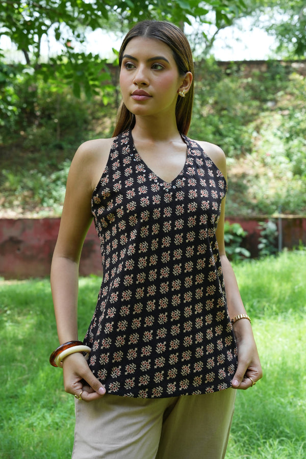 Womens Printed Sleeveless Top