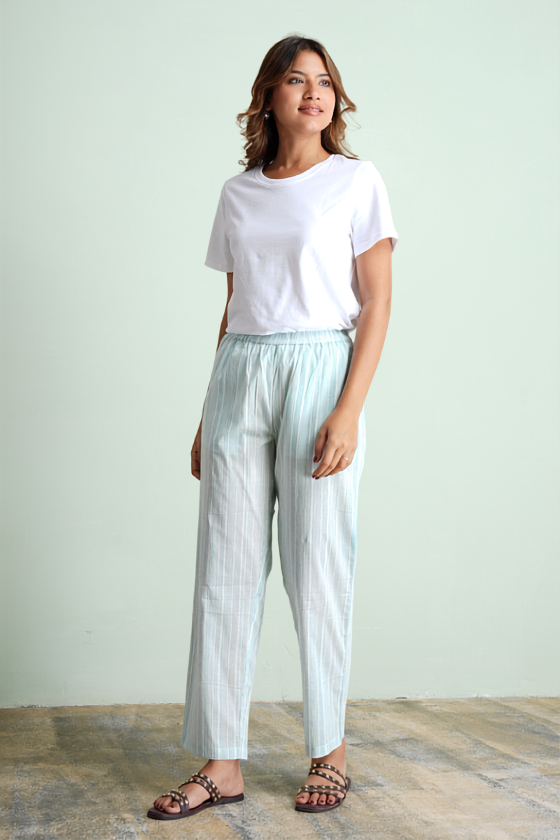 Printed Cotton Lounge Pajama in Relaxed Fit