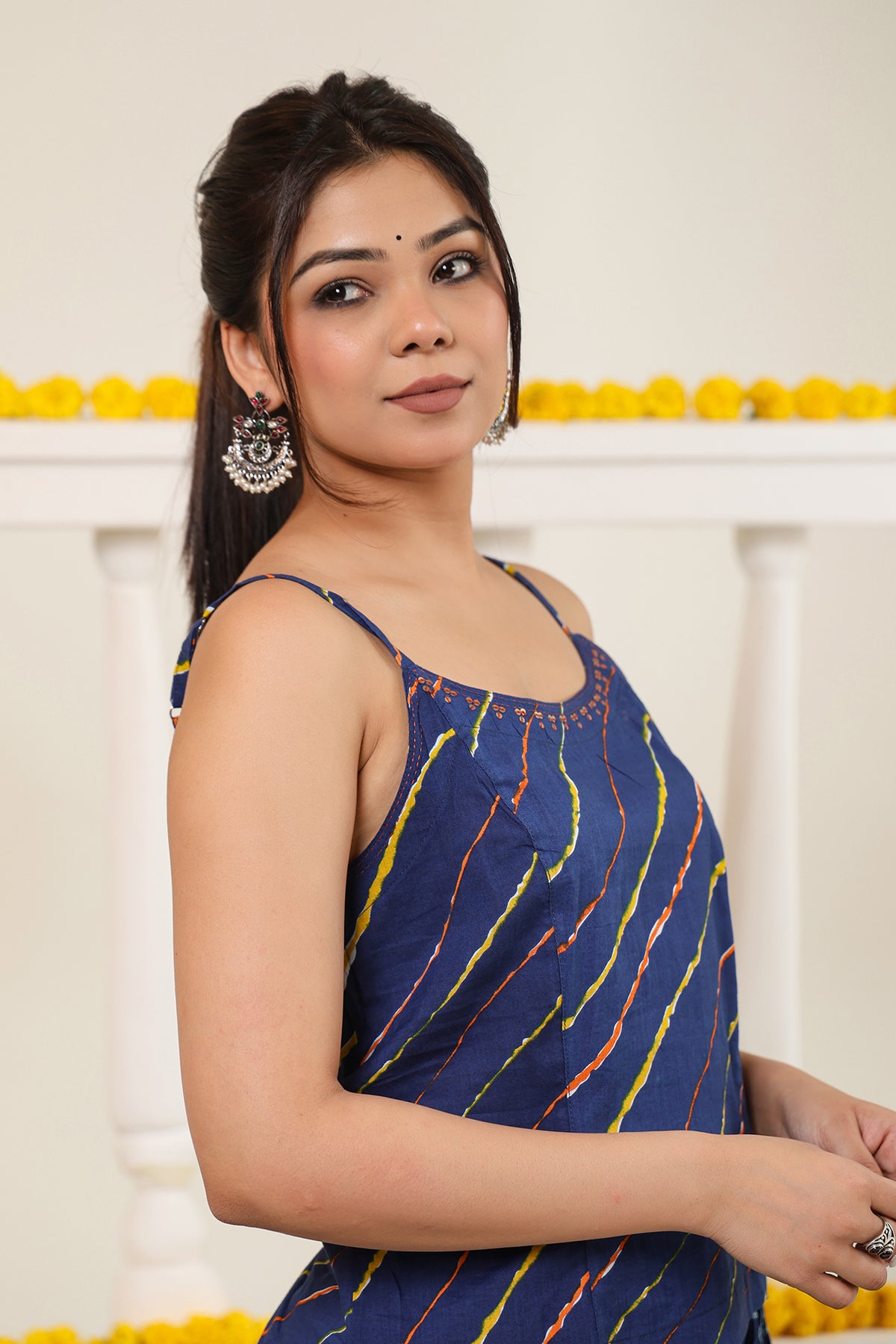 Strappy Top with Embroidery Detail