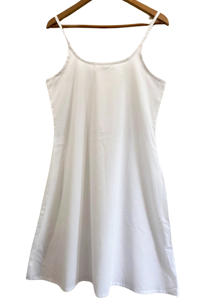 Dress Slip in Cotton Voile White