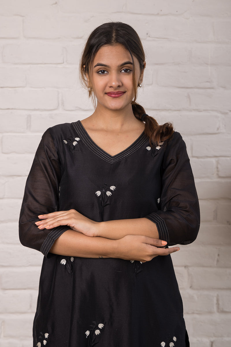 Chanderi Kurta with Embroidery