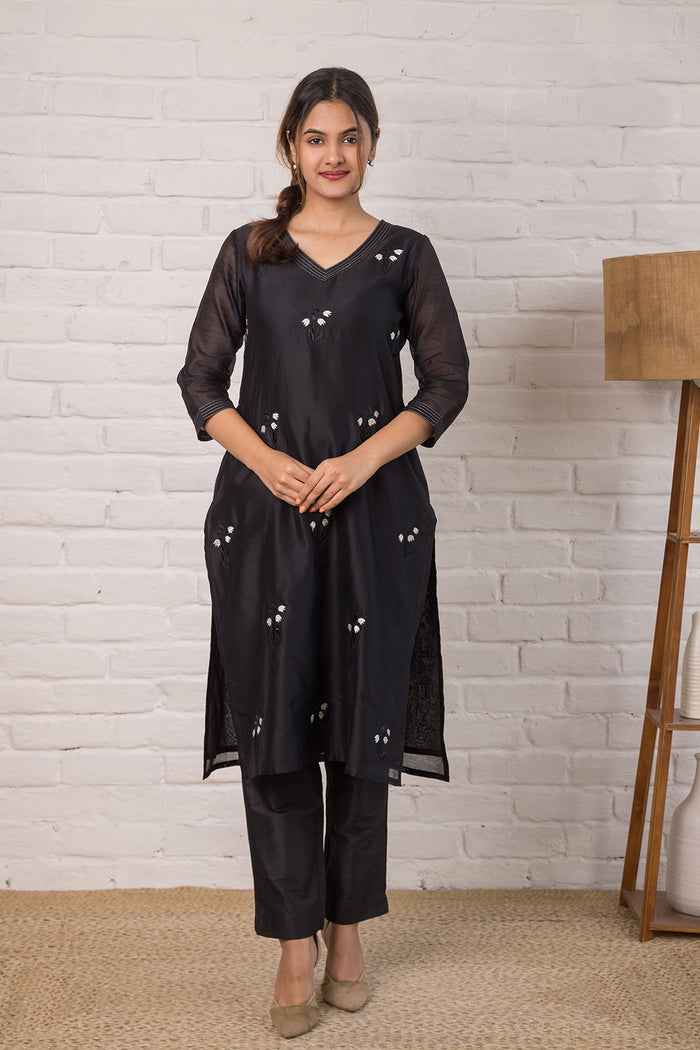 Chanderi Kurta with Embroidery