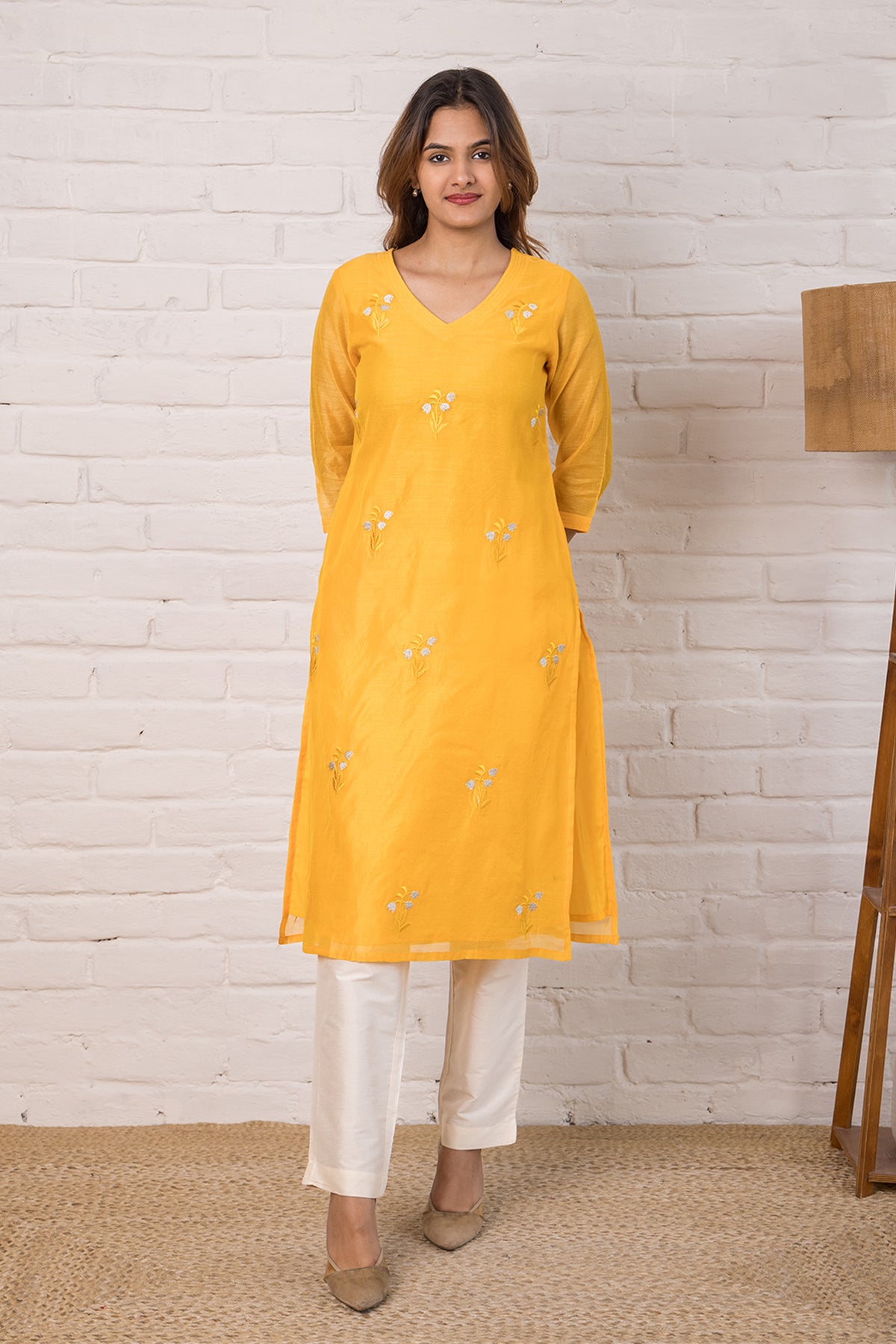Chanderi Kurta with Embroidery