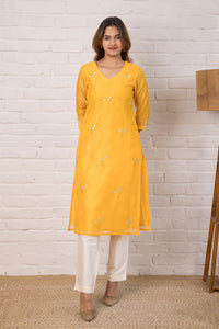 Chanderi Kurta with Embroidery