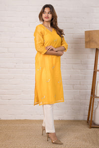 Chanderi Kurta with Embroidery