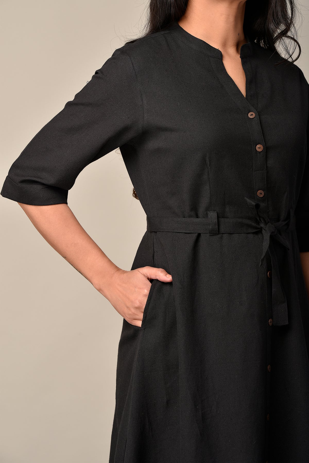 Shirt Dress In Linen Cotton Indirookh Shirt Dress In Linen Cotton Indirookh
