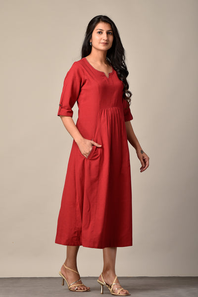 Linen-Cotton Dress