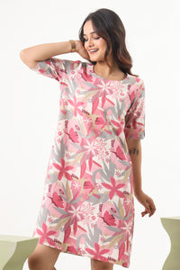 Flex Printed Knee Length Dress