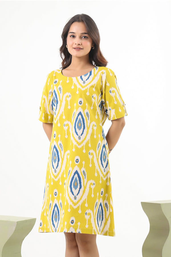 Flex Printed Knee Length Dress