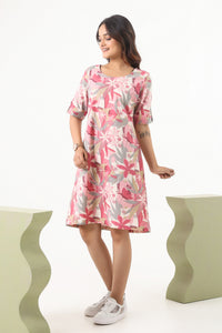 Flex Printed Knee Length Dress