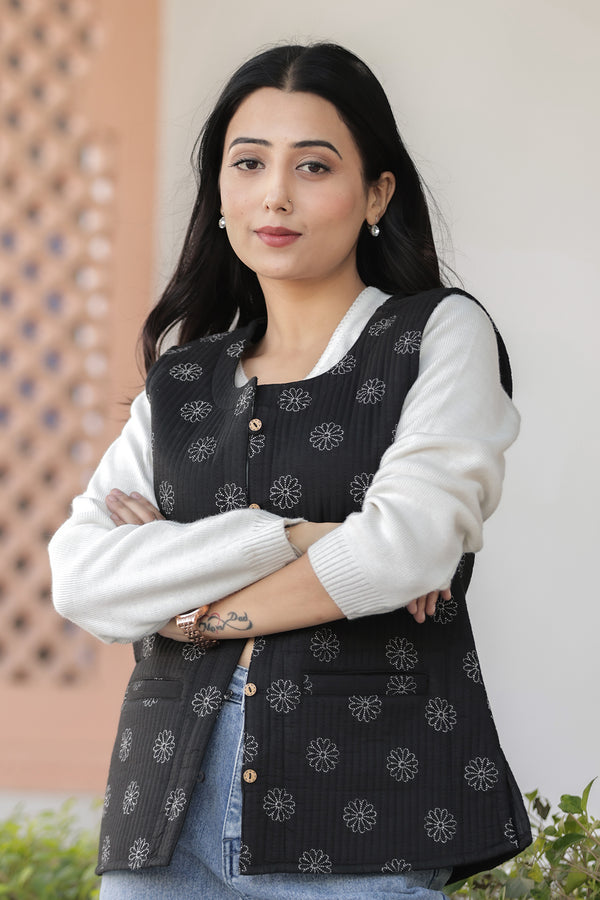 Cotton Quilted Jacket Sleeveless
