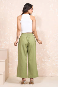Linen Pleated Wide Leg Pants