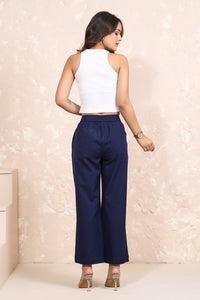 Linen Pleated Wide Leg Pants