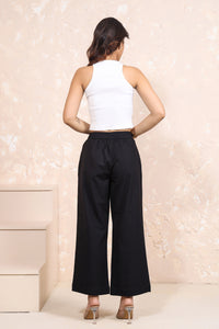 Linen Pleated Wide Leg Pants