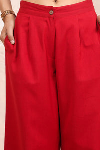 Linen Pleated Wide Leg Pants