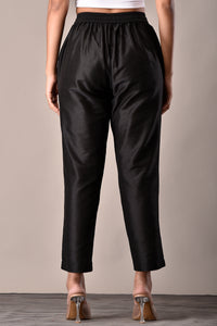 Viscose Blend Pant in Black