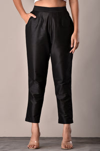 Viscose Blend Pant in Black