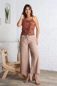 Strappy Top with Embroidery Detail