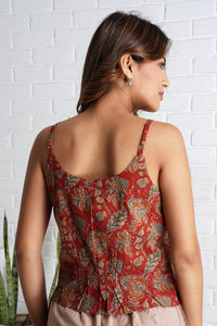 Strappy Top with Embroidery Detail