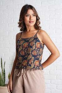 Strappy Top with Embroidery Detail