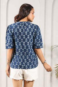 Bagru Print Mandarin Tunic