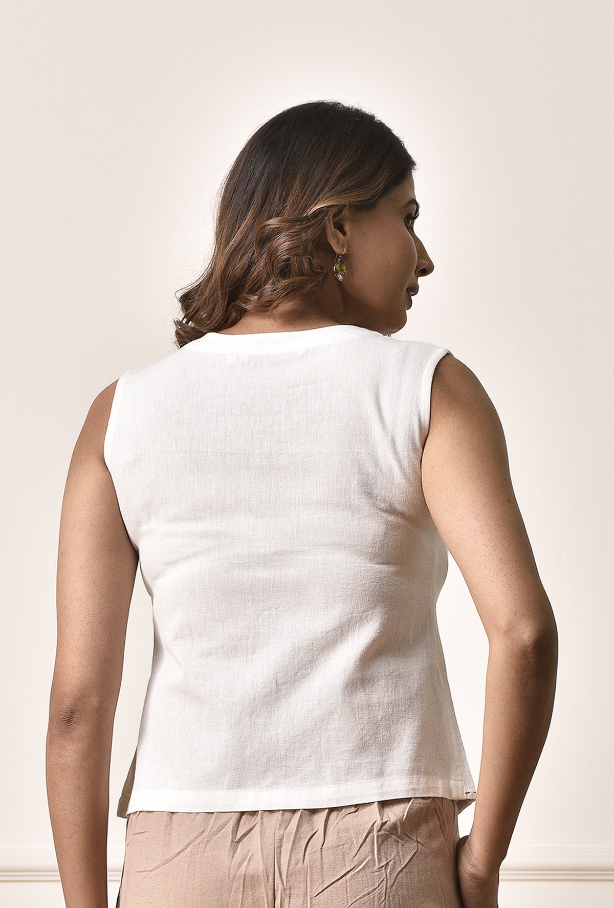 Women's Waistcoat in Linen-Cotton
