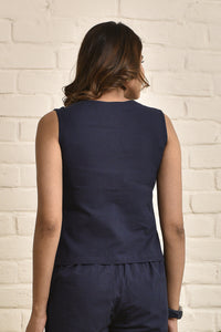Women's Waistcoat in Linen-Cotton