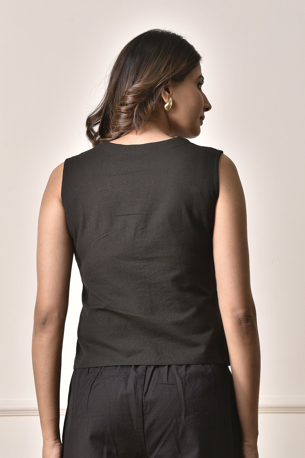 Women's Waistcoat in Linen-Cotton
