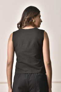 Women's Waistcoat in Linen-Cotton