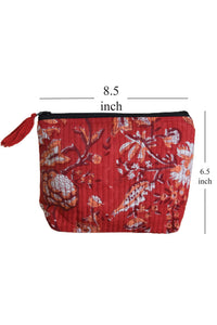 Quilted Small Pouch Bag Red