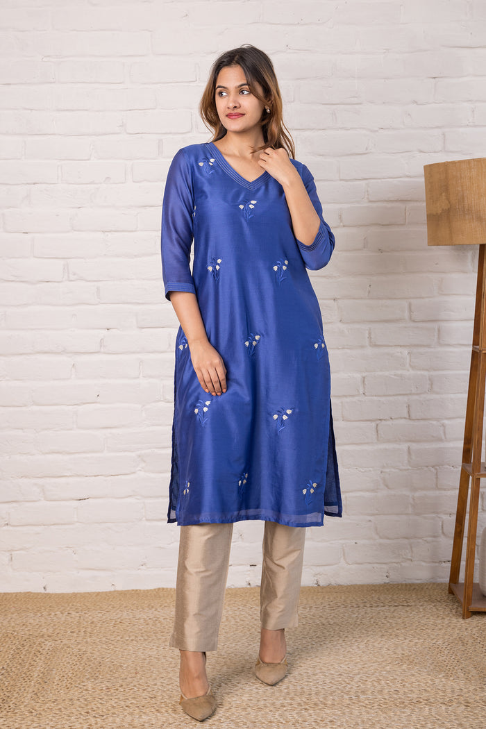 Chanderi Kurta with Embroidery