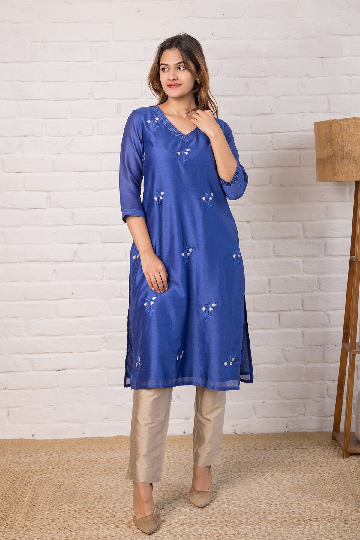 Chanderi Kurta with Embroidery