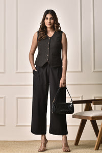 Women's Waistcoat in Linen-Cotton