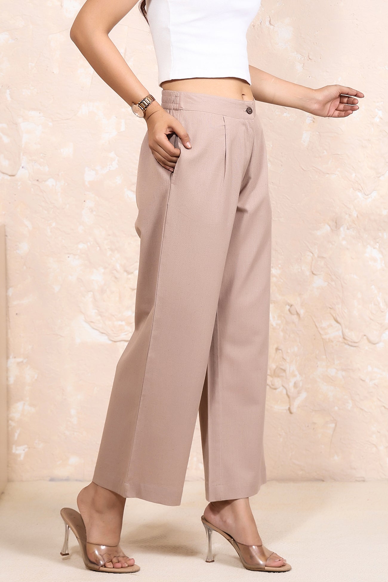 Linen-Cotton Pants White – Indirookh