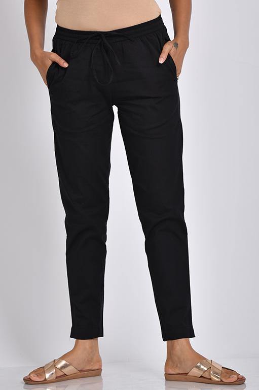 Stretchable Cotton Pants - Indirookh