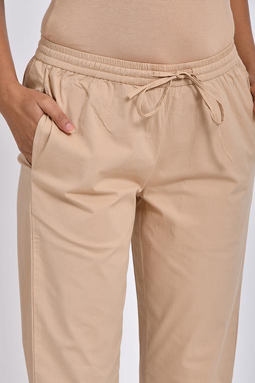Stretchable Cotton Pants - Indirookh