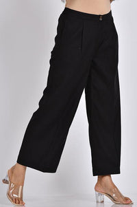 Pleated Culottes in Cotton Satin - Indirookh