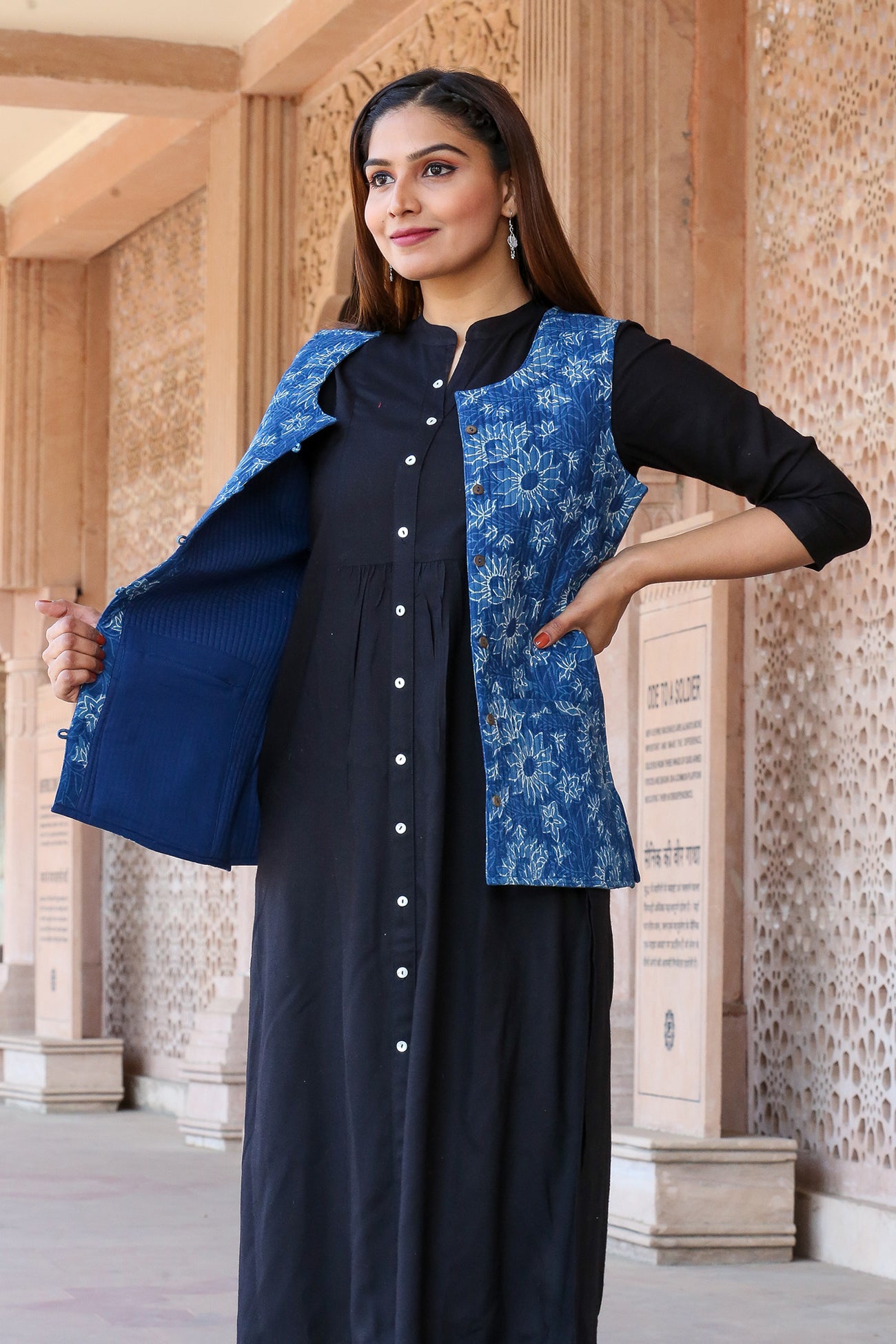 Jaipur Kurti Sleeveless Solid, Printed Women Jacket - Buy Multi, Rani  Jaipur Kurti Sleeveless Solid, Printed Women Jacket Online at Best Prices  in India | Flipkart.com