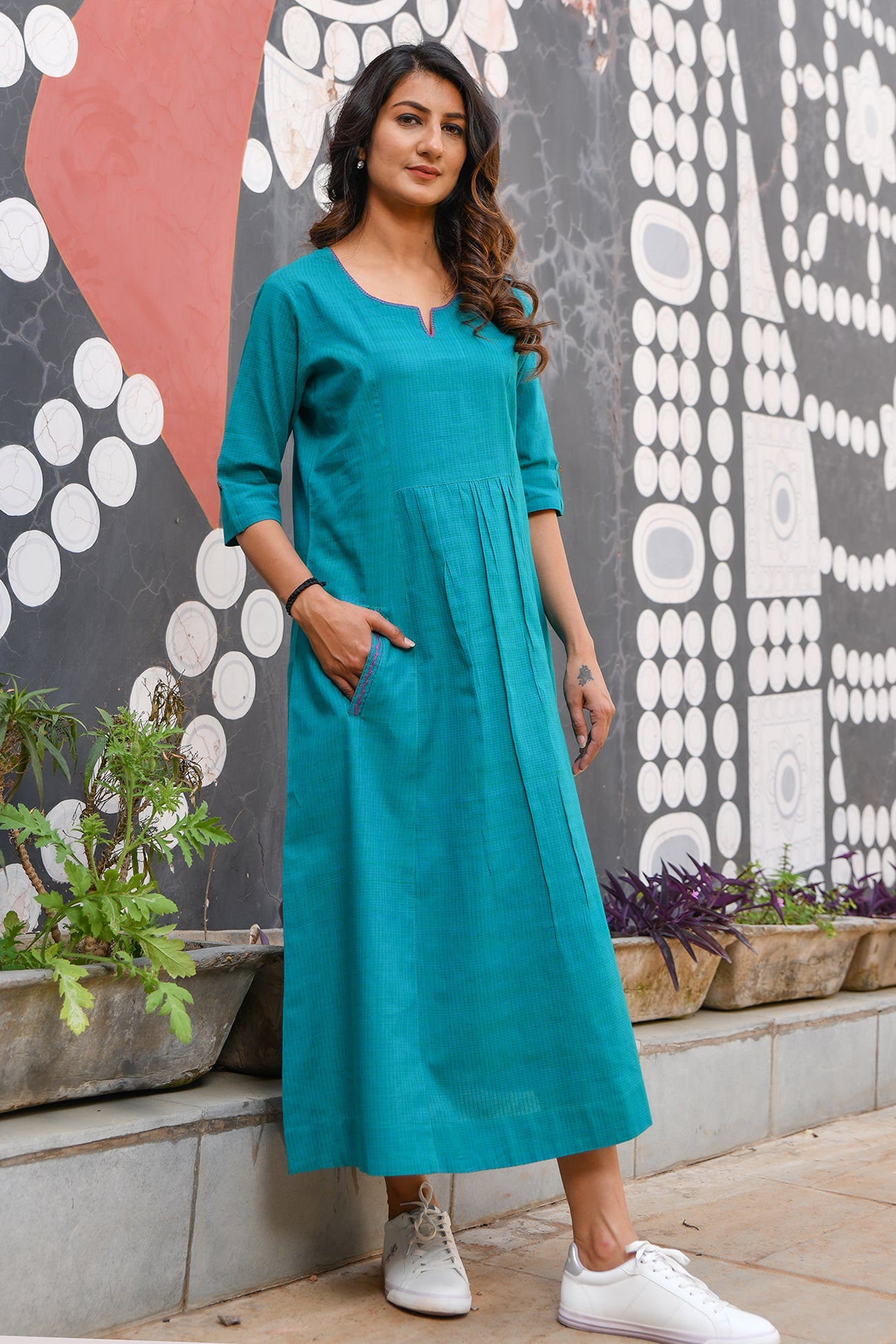 Simple cotton hotsell long gown